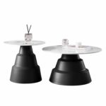 ΣΕΤ 2 ΤΡΑΠΕΖΙΑ ΣΑΛΟΝΙΟΥ LIDOX HM18306.02 SINTERED STONE TOP- SNOW WHITE ΧΡΩΜΑ Φ50 & Φ70