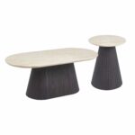 ΣΕΤ 2ΤΜΧ ΤΡΑΠΕΖΙΑ ΣΑΛΟΝΙΟΥ CATER HM21260 ΚΕΡΑΜΙΚΟ TOP ΟΨΗ ΤΡΑΒΕΡΤΙΝΑΣ-MDF ΒΑΣΗ ΚΑΦΕ