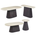 ΣΕΤ 3 ΤΡΑΠΕΖΙΑ & 1 ΚΟΝΣΟΛΑ CATER HM21261 ΚΕΡΑΜΙΚΟ TOP ΟΨΗ ΤΡΑΒΕΡΤΙΝΑΣ-MDF ΒΑΣΗ ΚΑΦΕ - Image 2