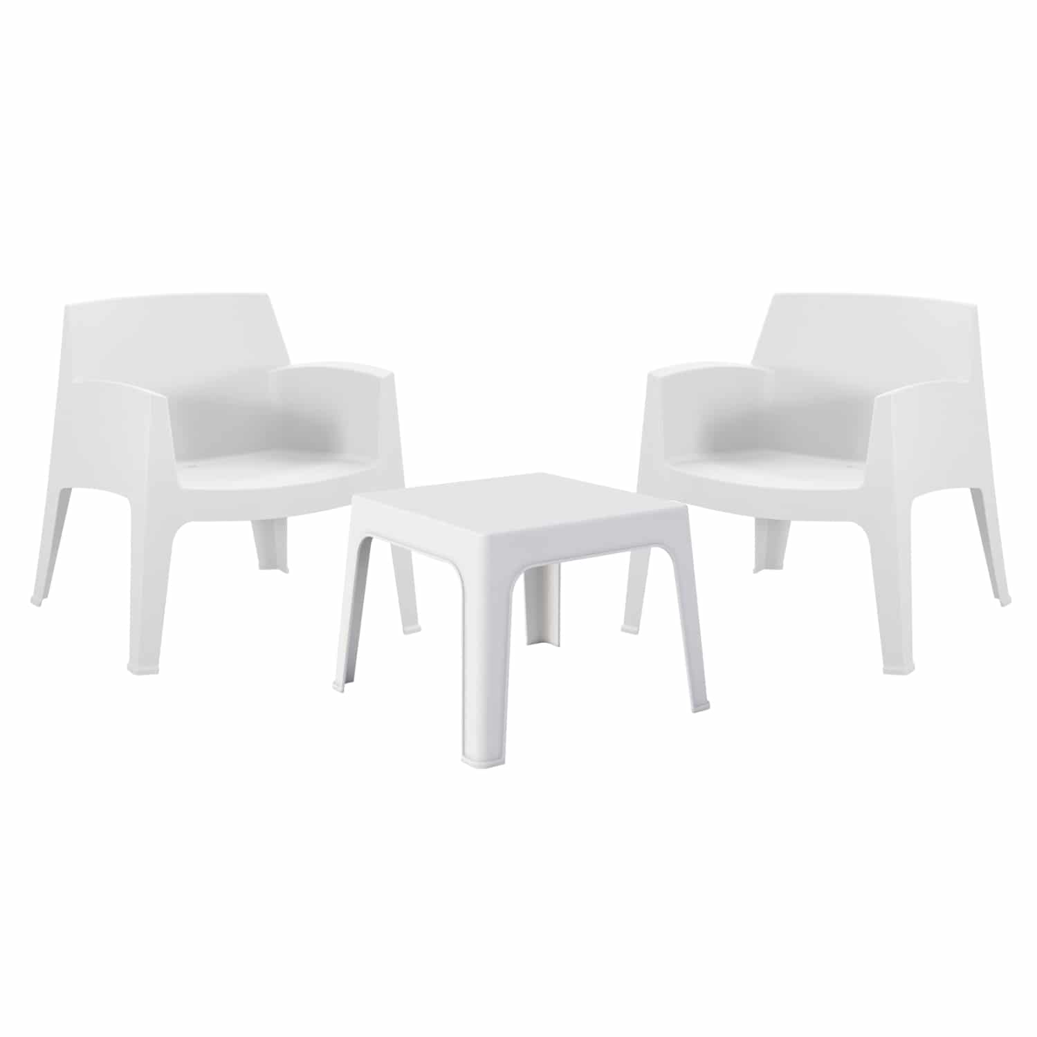 HM21274.01 ΣΕΤ LOUNGE 3ΤΜΧ SLEEK HM21274.01 ΛΕΥΚΟ ΠΟΛΥΠΡΟΠΥΛΕΝΙΟ - Image 1