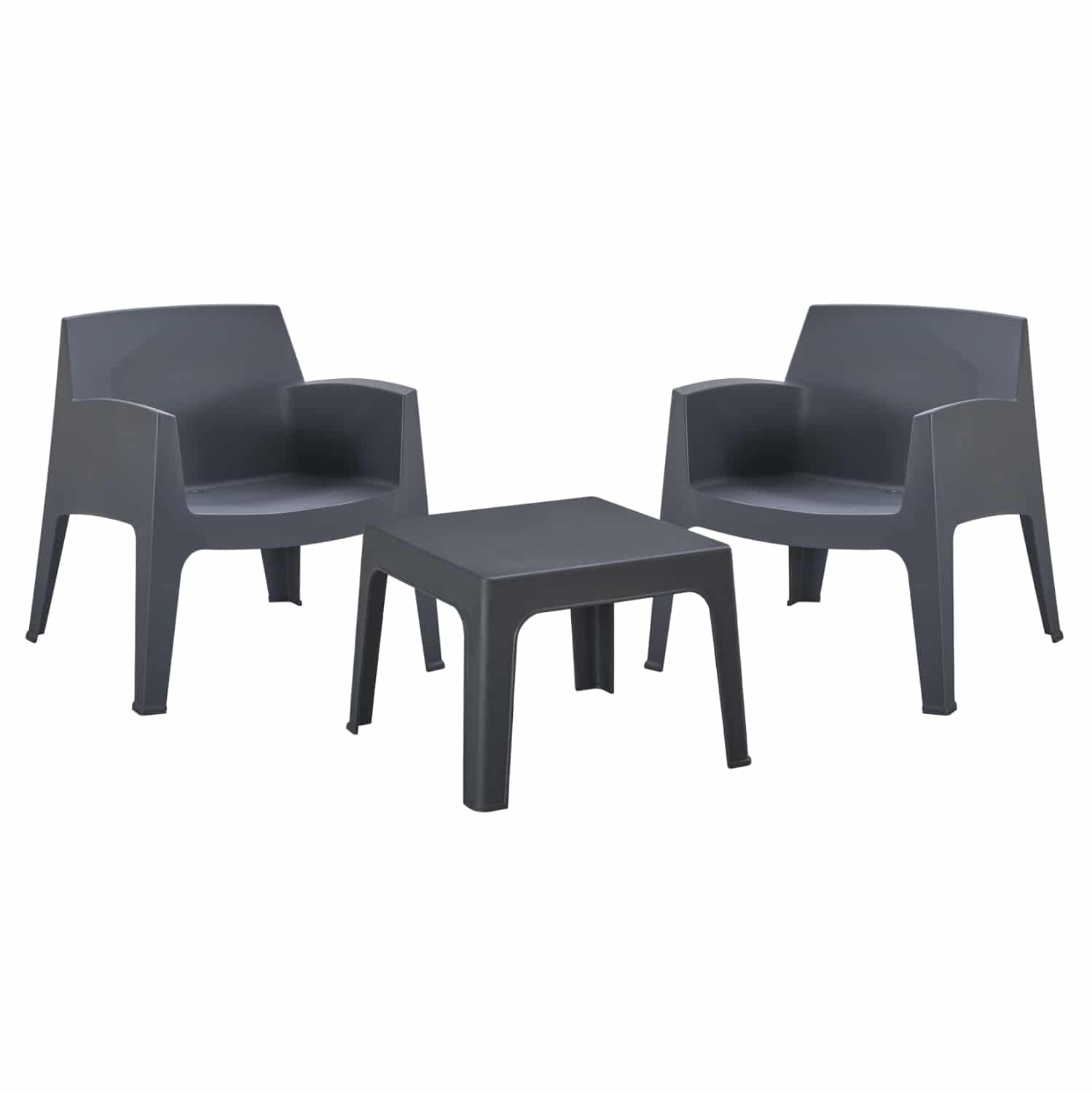 HM21274.10 ΣΕΤ LOUNGE 3ΤΜΧ SLEEK HM21274.10 ΓΚΡΙ ΠΟΛΥΠΡΟΠΥΛΕΝΙΟ - Image 1