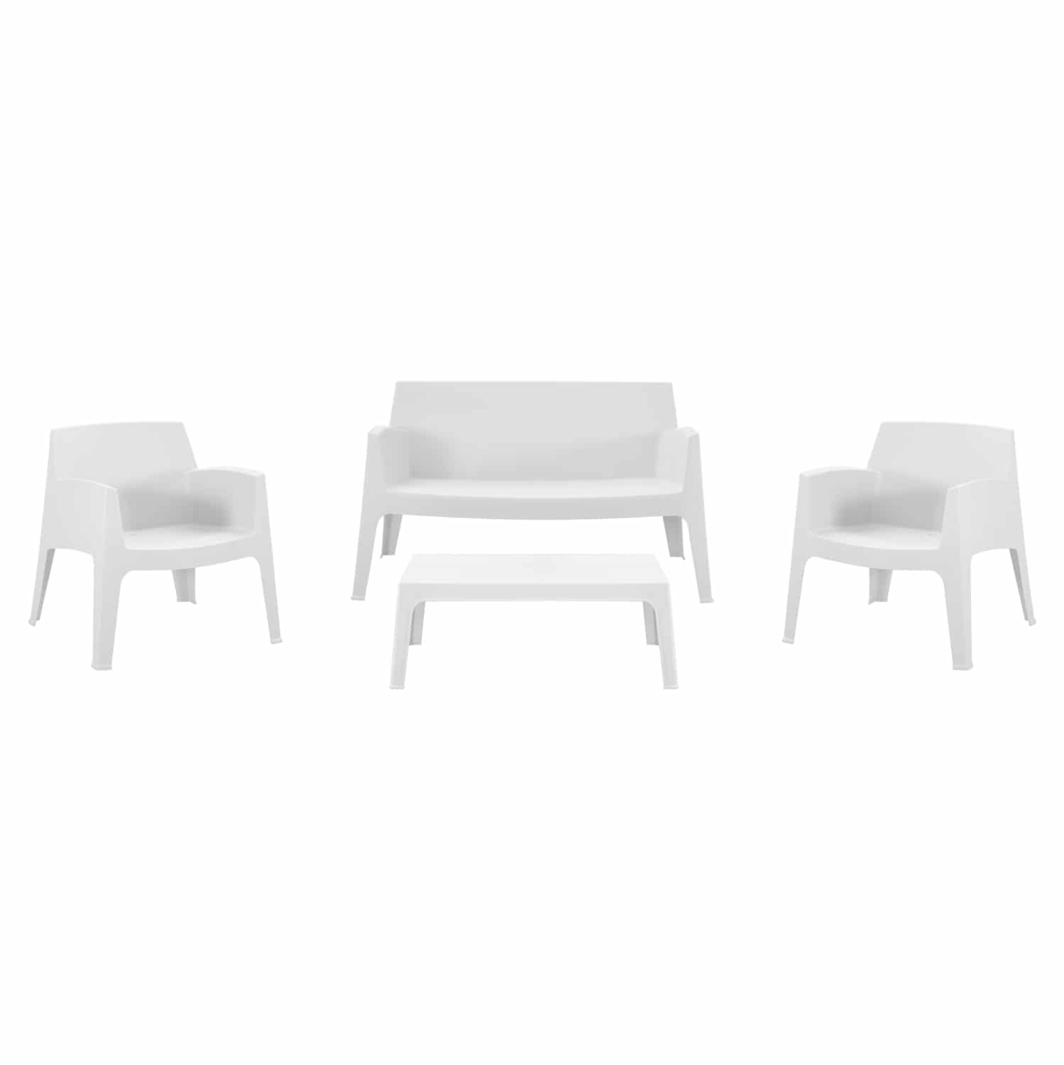 HM21275.01 ΣΕΤ LOUNGE 4ΤΜΧ SLEEK HM21275.01 ΛΕΥΚΟ ΠΟΛΥΠΡΟΠΥΛΕΝΙΟ - Image 1