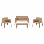 ΣΕΤ LOUNGE 4ΤΜΧ SLEEK HM21275.03 ΚΑΠΟΥΤΣΙΝΟ ΠΟΛΥΠΡΟΠΥΛΕΝΙΟ