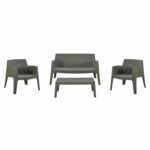 ΣΕΤ LOUNGE 4ΤΜΧ SLEEK HM21275.05 DARK OLIVE GREEN ΠΟΛΥΠΡΟΠΥΛΕΝΙΟ
