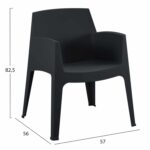 ΣΕΤ 3ΤΜΧ ΠΟΛΥΠΡΟΠΥΛΕΝΙΟΥ SLEEK HM21267.02 ΤΡΑΠΕΖΑΚΙ & 2 ΠΟΛΥΘΡΟΝΕΣ-ΜΑΥΡΟ - Image 2