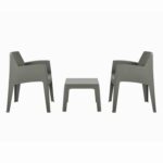 ΣΕΤ 3ΤΜΧ ΠΟΛΥΠΡΟΠΥΛΕΝΙΟΥ SLEEK HM21267.05 ΤΡΑΠΕΖΑΚΙ & 2 ΠΟΛΥΘΡΟΝΕΣ-DARK OLIVE GREEN - Image 2