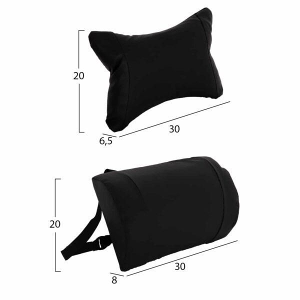 ΣΕΤ ΜΑΥΡΑ ΑΝΤΑΛΑΚΤΙΚΑ ΜΑΞΙΛΑΡΙΑ ΜΕΣΗΣ ΚΑΙ ΚΕΦΑΛΙΟΥ - Image 2