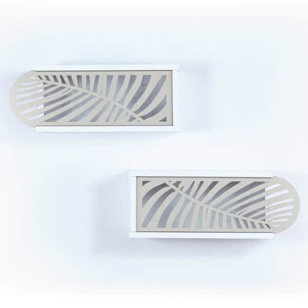 ΣΕΤ ΡΑΦΙΑ ΤΟΙΧΟΥ 2ΤΜΧ ΜΕΛΑΜΙΝΗΣ SILLIA HM9192.03 ΛΕΥΚΟ ΕΚΡΟΥ 55x20x22Y εκ. - Image 3