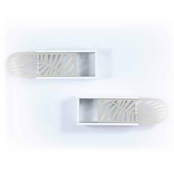 ΣΕΤ ΡΑΦΙΑ ΤΟΙΧΟΥ 2ΤΜΧ ΜΕΛΑΜΙΝΗΣ SILLIA HM9192.03 ΛΕΥΚΟ ΕΚΡΟΥ 55x20x22Y εκ. - Image 4