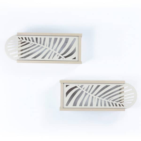 ΣΕΤ ΡΑΦΙΑ ΤΟΙΧΟΥ 2ΤΜΧ ΜΕΛΑΜΙΝΗΣ SILLIA HM9192.02 SONAMA ΕΚΡΟΥ 55x20x22Y εκ. - Image 5