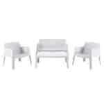 ΣΕΤ ΣΑΛΟΝΙ ΕΞ.ΧΩΡΟΥ 4ΤΜΧ SLEEK HM21268.01 ΛΕΥΚΟ ΠΟΛΥΠΡΟΠΥΛΕΝΙΟ