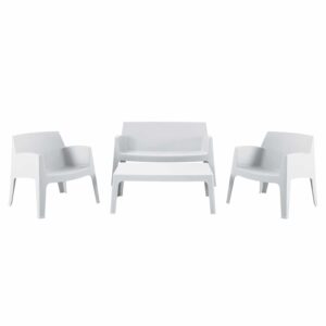 ΣΕΤ ΣΑΛΟΝΙ ΕΞ.ΧΩΡΟΥ 4ΤΜΧ SLEEK HM21268.01 ΛΕΥΚΟ ΠΟΛΥΠΡΟΠΥΛΕΝΙΟ