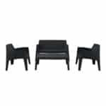 ΣΕΤ ΣΑΛΟΝΙ ΕΞ.ΧΩΡΟΥ 4ΤΜΧ SLEEK HM21268.02 ΜΑΥΡΟ ΠΟΛΥΠΡΟΠΥΛΕΝΙΟ - Image 2