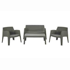 ΣΕΤ ΣΑΛΟΝΙ ΕΞ.ΧΩΡΟΥ 4ΤΜΧ SLEEK HM21268.05 DARK OLIVE GREEN ΠΟΛΥΠΡΟΠΥΛΕΝΙΟ