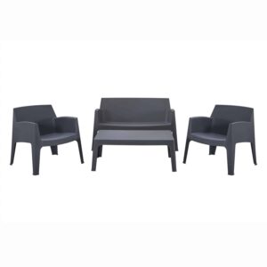 ΣΕΤ ΣΑΛΟΝΙ ΕΞ.ΧΩΡΟΥ 4ΤΜΧ SLEEK HM21268.10 ΓΚΡΙ ΠΟΛΥΠΡΟΠΥΛΕΝΙΟ