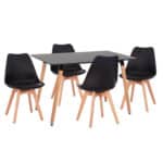 ΣΕΤ ΤΡΑΠΕΖΑΡΙΑΣ 5ΤΜΧ VEGAS HM21185 MDF TOP ΣΕ ΑΝΟΙΧΤΟ ΓΚΡΙ--ΠΟΔΙΑ ΟΞΙΑΣ