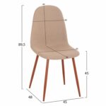 ΣΕΤ ΤΡΑΠΕΖΑΡΙΑΣ 5ΤΜΧ LEOMOR HM21270.01 ΤΡΑΠΕΖΙ & 4 ΚΑΡΕΚΛΕΣ - ΜΠΕΖ ΥΦΑΣΜΑ - Image 3