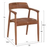 ΣΕΤ ΤΡΑΠΕΖΑΡΙΑΣ FREM HM21291 ΤΡΑΠΕΖΙ & 6 ΠΟΛΥΘΡΟΝΕΣ---ΤΕΑΚ ΞΥΛΟ - Image 3