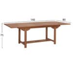 ΣΕΤ ΤΡΑΠΕΖΑΡΙΑΣ DONNY HM21292 ΤΡΑΠΕΖΙ ΕΠΕΚΤΕΙΝΟΜΕΝΟ & 6 ΠΟΛΥΘΡΟΝΕΣ--ΤΕΑΚ - Image 2