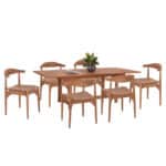 ΣΕΤ ΤΡΑΠΕΖΑΡΙΑΣ DONNY HM21292 ΤΡΑΠΕΖΙ ΕΠΕΚΤΕΙΝΟΜΕΝΟ & 6 ΠΟΛΥΘΡΟΝΕΣ--ΤΕΑΚ