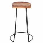 ΣΚΑΜΠΟ BAR ELEANOR HM8363.11 ΜΑΣΙΦ ΞΥΛΟ ΑΚΑΚΙΑΣ-ΜΕΤΑΛΛΟ 50x43x78Υεκ. - Image 3