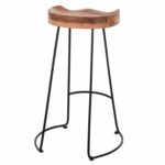 ΣΚΑΜΠΟ BAR ELEANOR HM8363.11 ΜΑΣΙΦ ΞΥΛΟ ΑΚΑΚΙΑΣ-ΜΕΤΑΛΛΟ 50x43x78Υεκ. - Image 5
