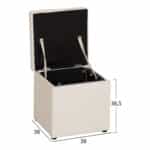 ΣΚΑΜΠΟ PRO CUBE HM224.02 PU ΜΕ ΑΠΟΘΗΚΕΥΤΙΚΟ ΧΩΡΟ- ΛΕΥΚΟ 38x38x36,5Υεκ. - Image 2