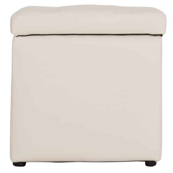 ΣΚΑΜΠΟ PRO CUBE HM224.02 PU ΜΕ ΑΠΟΘΗΚΕΥΤΙΚΟ ΧΩΡΟ- ΛΕΥΚΟ 38x38x36,5Υεκ. - Image 3