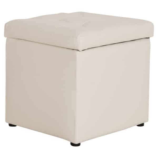 ΣΚΑΜΠΟ PRO CUBE HM224.02 PU ΜΕ ΑΠΟΘΗΚΕΥΤΙΚΟ ΧΩΡΟ- ΛΕΥΚΟ 38x38x36,5Υεκ. - Image 4