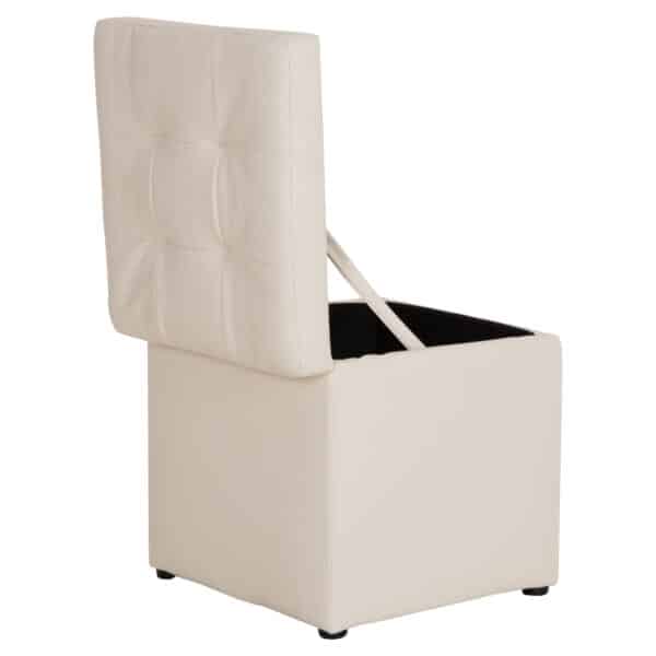 ΣΚΑΜΠΟ PRO CUBE HM224.02 PU ΜΕ ΑΠΟΘΗΚΕΥΤΙΚΟ ΧΩΡΟ- ΛΕΥΚΟ 38x38x36,5Υεκ. - Image 6