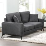 TIPO Kαναπές 2Θέσιος Σαλονιού- Καθιστικού, Ύφασμα Γκρι 163x90x92cm