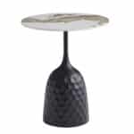 ΤΡΑΠΕΖΙ ΣΑΛΟΝΙΟΥ LONGSTEM HM18317.02 ΒΑΣΗ ΜΑΥΡΗ--SINTERED STONE PANDORA SCHEME Φ50