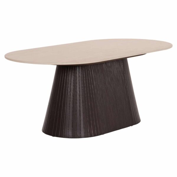ΤΡΑΠΕΖΙ ΣΑΛΟΝΙΟΥ ΟΒΑΛ CATER HM18321 ΚΕΡΑΜΙΚΟ TOP ΟΨΗ ΤΡΑΒΕΡΤΙΝΑΣ-MDF ΒΑΣΗ 120x60x46Υεκ - Image 4