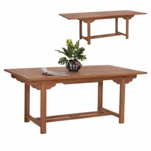 TΡΑΠΕΖΙ ΤΡΑΠΕΖΑΡΙΑΣ ΑΝΟΙΓΟΜΕΝΟ CRANDER HM6376 ΞΥΛΟ TEAK ΣΕ ΦΥΣΙΚΟ 180-240x100x76Υεκ
