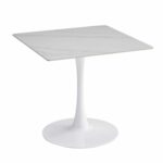 ΤΡΑΠΕΖΙ ΤΡΑΠΕΖΑΡΙΑΣ TETRAN HM18315.01 ΒΑΣΗ ΛΕΥΚΗ--SINTERED STONE SNOW WHITE 80x80x73Υεκ