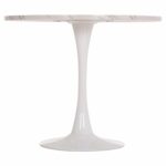 ΤΡΑΠΕΖΙ ΤΡΑΠΕΖΑΡΙΑΣ ROLLO HM9421.11 ΣΤΡΟΓΓΥΛΟ WHITE MARBLE Φ90x74Υεκ. - Image 3