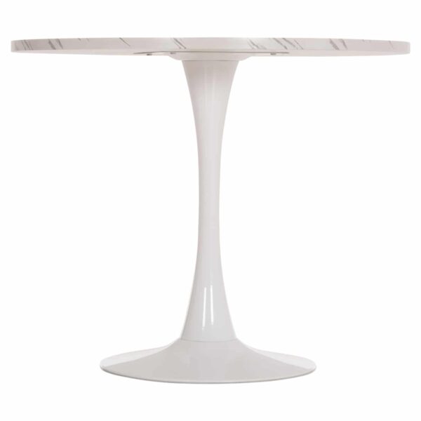 ΤΡΑΠΕΖΙ ΤΡΑΠΕΖΑΡΙΑΣ ROLLO HM9421.11 ΣΤΡΟΓΓΥΛΟ WHITE MARBLE Φ90x74Υεκ. - Image 3