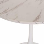 ΤΡΑΠΕΖΙ ΤΡΑΠΕΖΑΡΙΑΣ ROLLO HM9421.11 ΣΤΡΟΓΓΥΛΟ WHITE MARBLE Φ90x74Υεκ. - Image 6