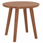 TΡΑΠΕΖΙ ΤΡΑΠΕΖΑΡΙΑΣ ΣΤΡΟΓΓΥΛΟ DANTE HM6379 ΞΥΛΟ TEAK Φ80x75Υεκ. - Image 4