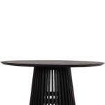 ΤΡΑΠΕΖΙ ΤΡΑΠΕΖΑΡΙΑΣ ΣΤΡΟΓΓΥΛΟ FRANTZ HM9388.02 ΜΑΣΙΦ ΞΥΛΟ MINDI BLACK Φ118x79Υεκ. - Image 5