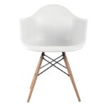 ALEA Wood Πολυθρόνα Τραπεζαρίας Ξύλο, PP Άσπρο 63x62x79cm - Image 10