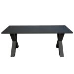 ALLEY Τραπέζι Dining Κήπου-Βεράντας ALU Ανθρακί 180x94x72cm - Image 5