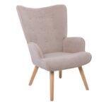 ALMA Πολυθρόνα - Μπερζέρα Σαλονιού - Καθιστικού Φυσικό Ύφασμα Velure Ανοιχτό Καφέ,K/D 69x76x97cm - Image 13