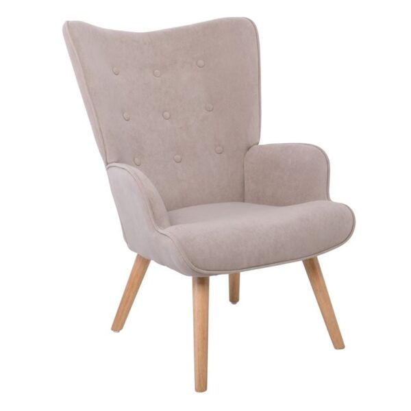 ALMA Πολυθρόνα - Μπερζέρα Σαλονιού - Καθιστικού Φυσικό Ύφασμα Velure Ανοιχτό Καφέ,K/D 69x76x97cm - Image 13