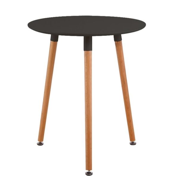 ART Τραπέζι Οξιά Φυσικό, MDF  Μαύρο Φ60 H.70cm - Image 10