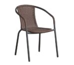 BALENO Πολυθρόνα Βεράντας - Κήπου, Μέταλλο Βαφή Καφέ, Wicker Brown, Στοιβαζόμενη 53x58x77cm - Image 10