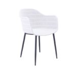 BERRY Πολυθρόνα Μέταλλο Βαφή Μαύρο, PP-UV Άσπρο 58x58x85cm - Image 15