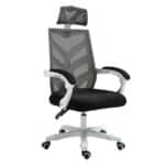BF2985 Πολυθρόνα Γραφείου Διευθυντή, Άσπρο - Mesh Μαύρο 60x66x111/121cm - Image 13
