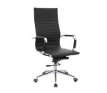 BF3300 Πολυθρόνα Γραφείου Διευθυντή, Μέταλλο Βάση Χρώμιο PU Μαύρο 55x64x108/118cm - Image 10