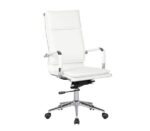 BF3600 Πολυθρόνα Διευθυντή Μέταλλο Βάση Χρώμιο, PU Άσπρο 55x67x112/120cm - Image 10
